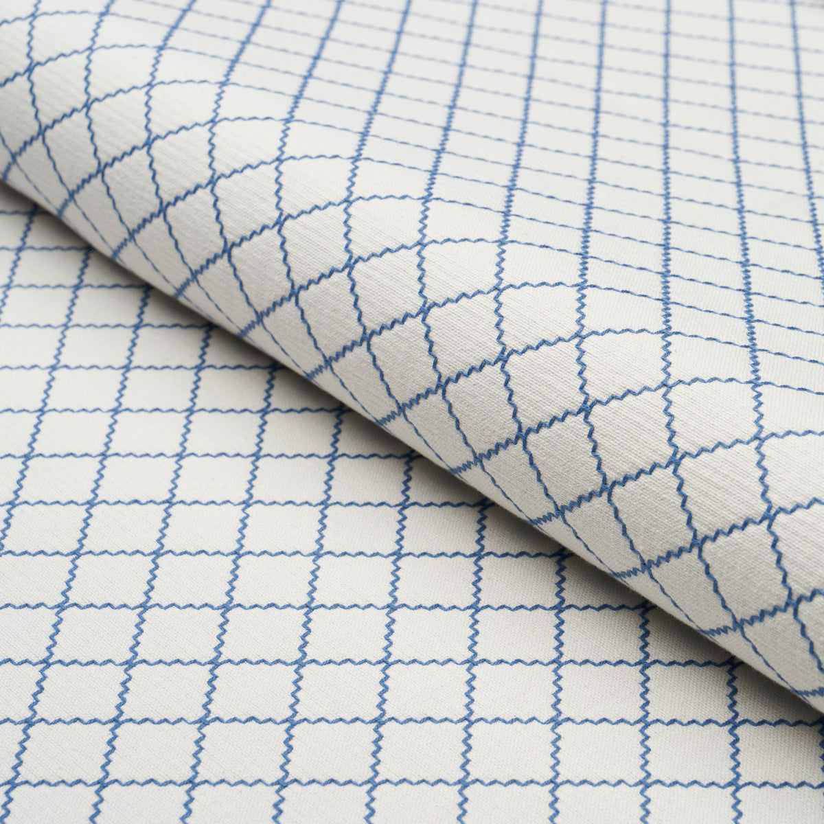 Schumacher Maggie Lattice Indigo Fabric 83761