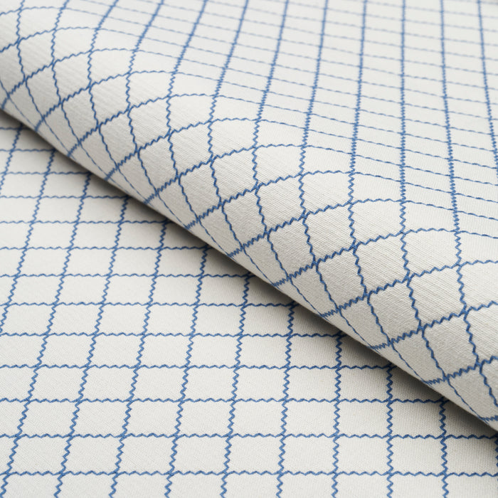 Schumacher Maggie Lattice Indigo Fabric 83761
