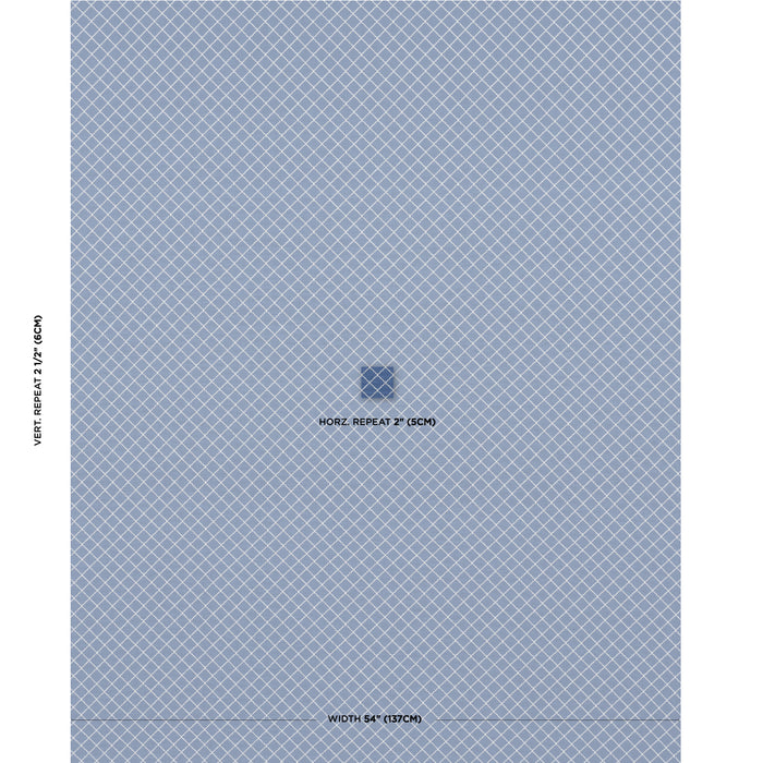 Schumacher Maggie Lattice Cobalt Fabric Sample 83762