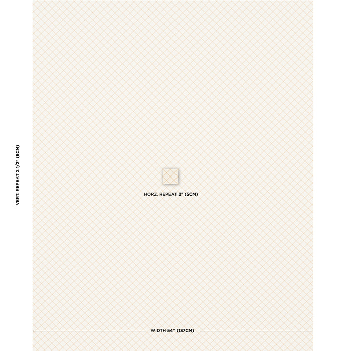 Schumacher Maggie Lattice Neutral Fabric Sample 83763