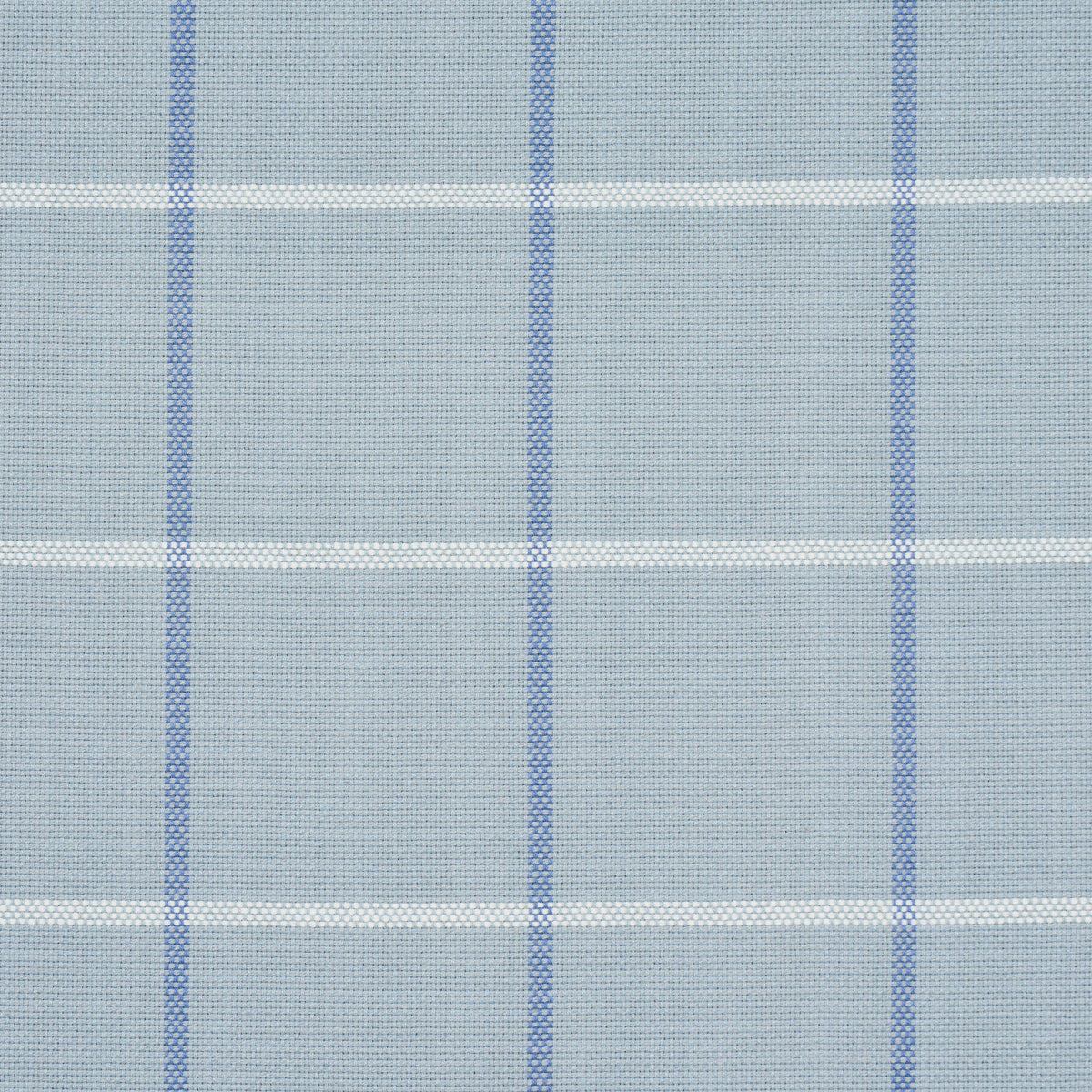 Schumacher Frannie Windowpane China Blue Fabric Sample 83782