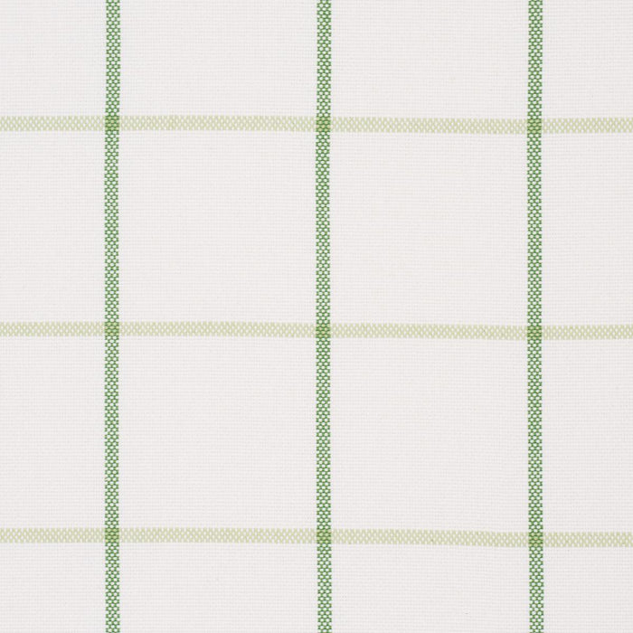 Schumacher Frannie Windowpane Leaf Green Fabric 83786
