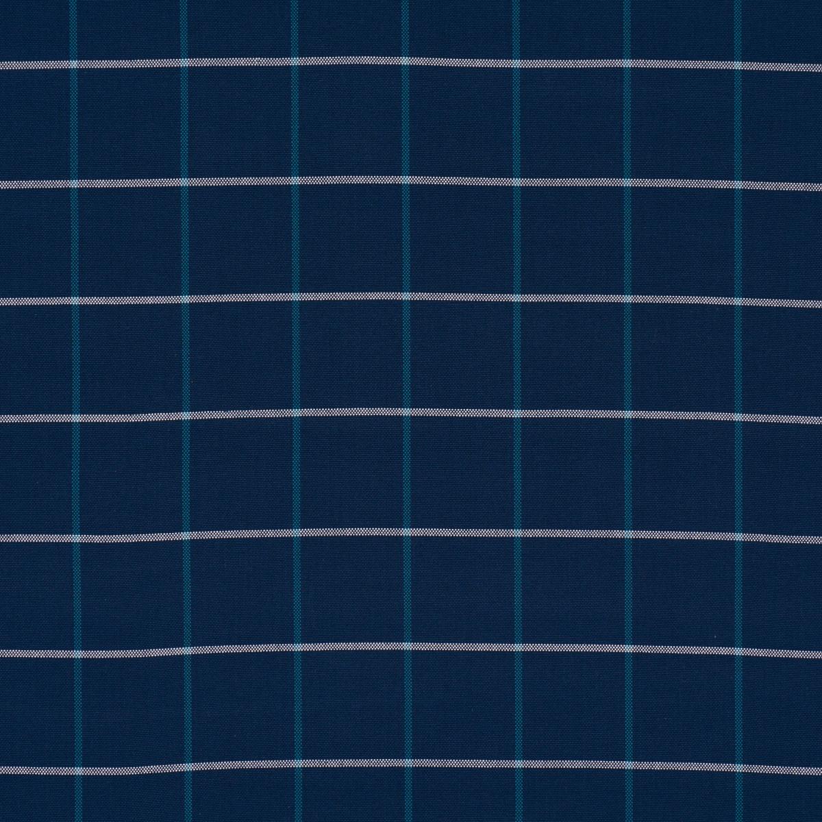Schumacher Frannie Windowpane Navy Fabric 83787