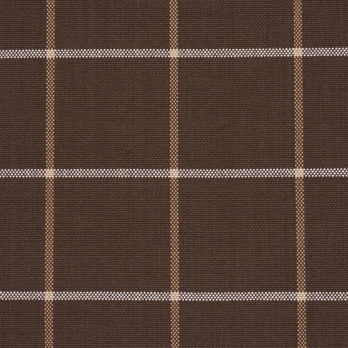 Schumacher Frannie Windowpane Chocolate Fabric 83788
