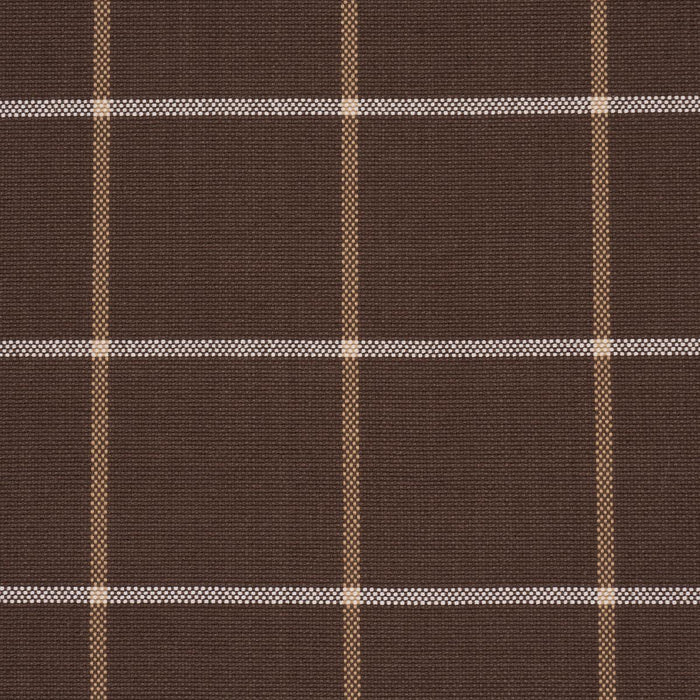 Schumacher Frannie Windowpane Chocolate Fabric 83788
