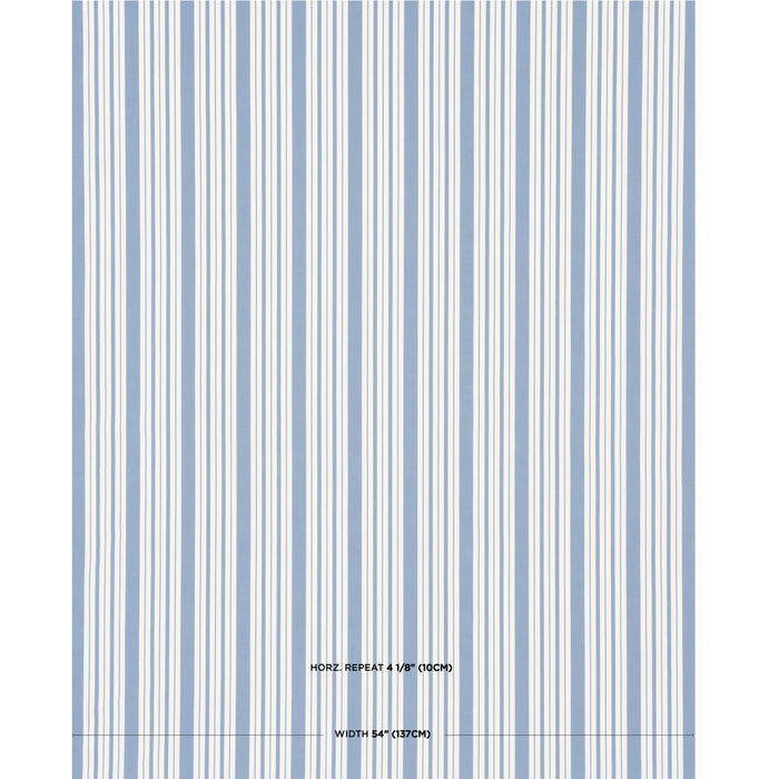 Schumacher Markie Stripe Cobalt Fabric 83800
