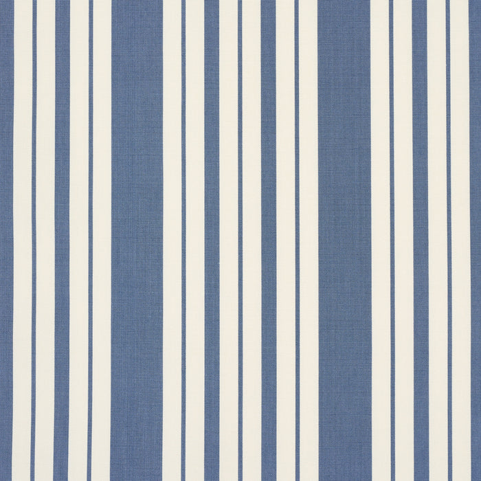 Schumacher Markie Stripe Indigo Fabric 83801