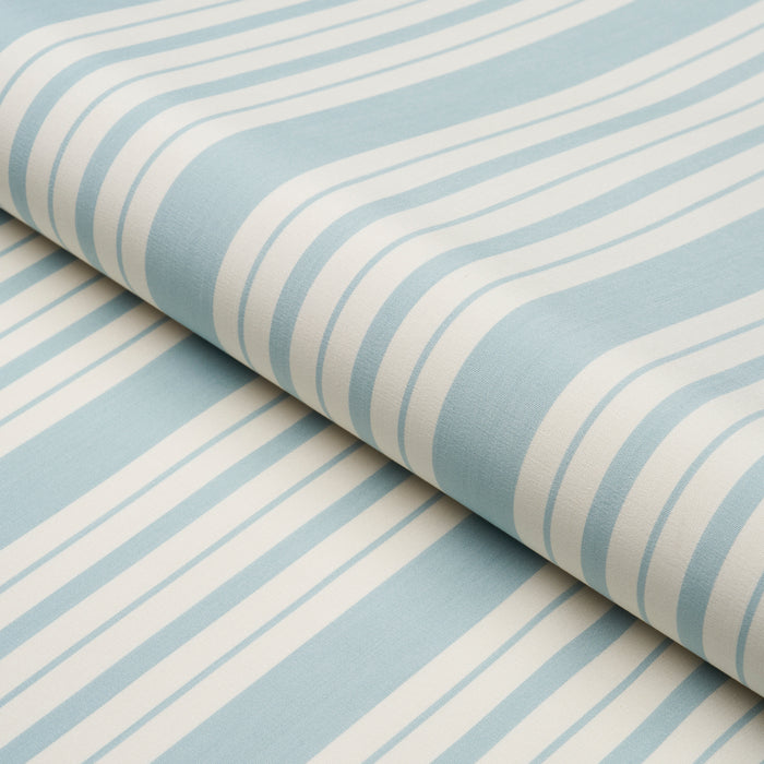 Schumacher Markie Stripe China Blue Fabric 83802
