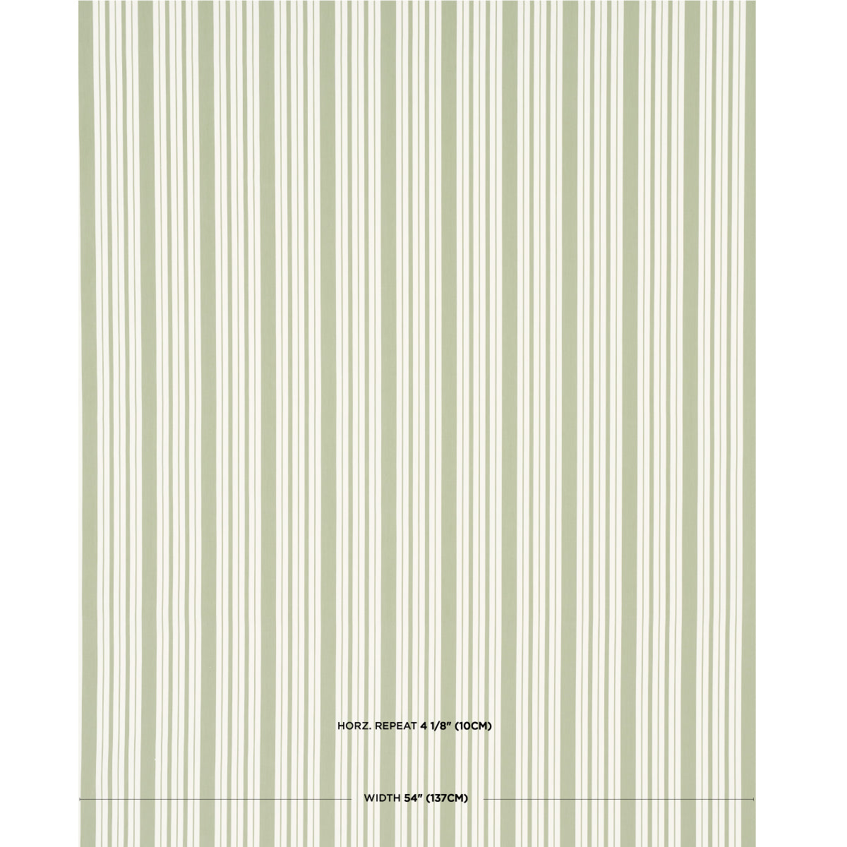 Schumacher Markie Stripe Leaf Green Fabric 83803