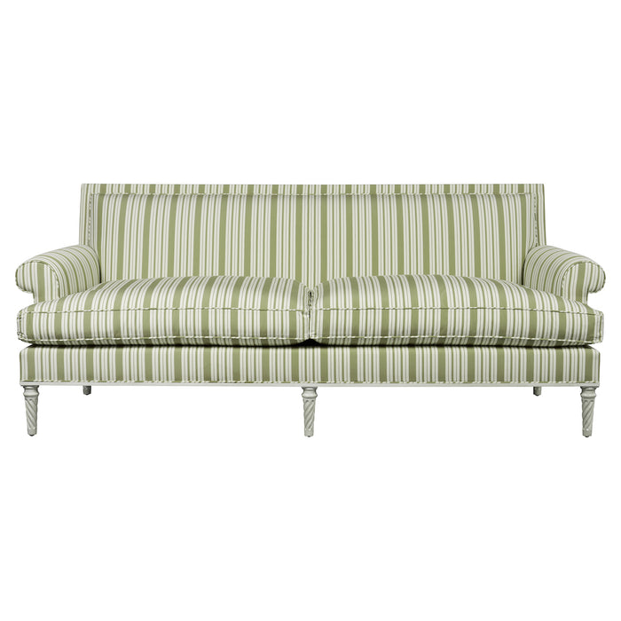Schumacher Markie Stripe Leaf Green Fabric 83803