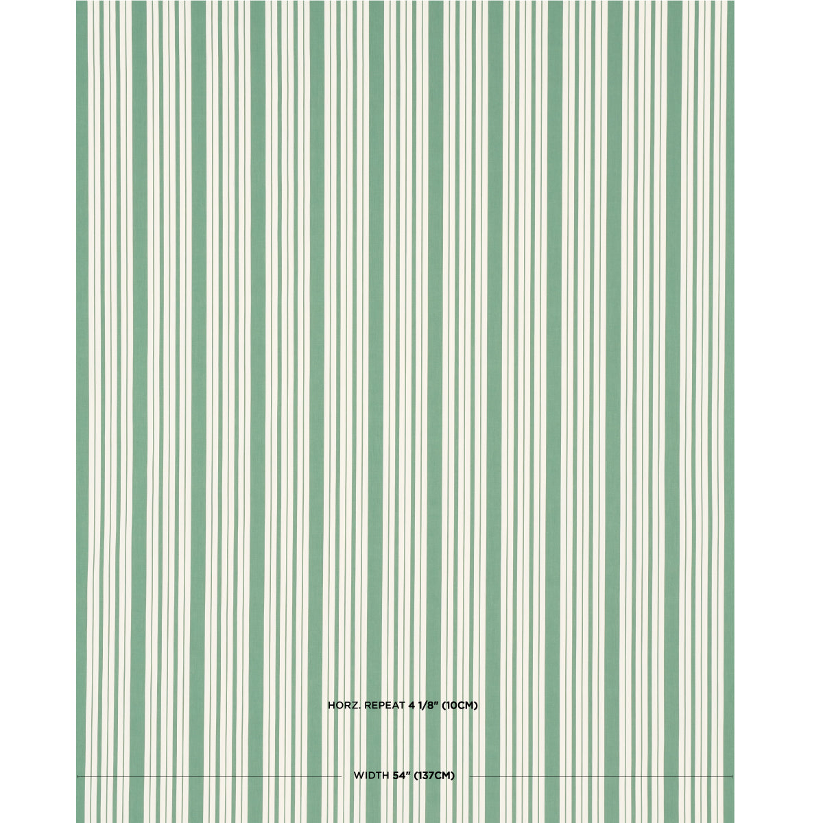 Schumacher Markie Stripe Emerald Fabric 83804