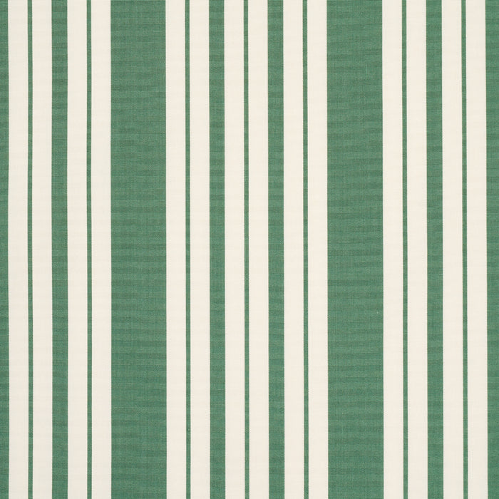 Schumacher Markie Stripe Emerald Fabric 83804