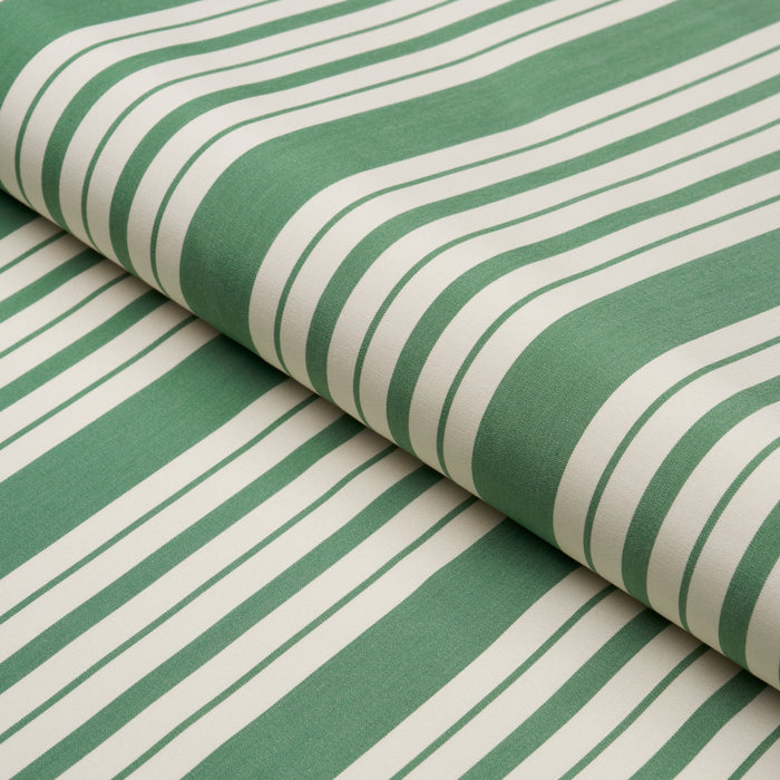 Schumacher Markie Stripe Emerald Fabric 83804