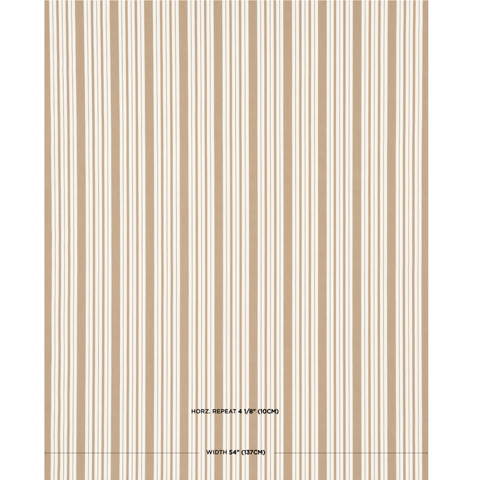 Schumacher Markie Stripe Neutral Fabric 83805