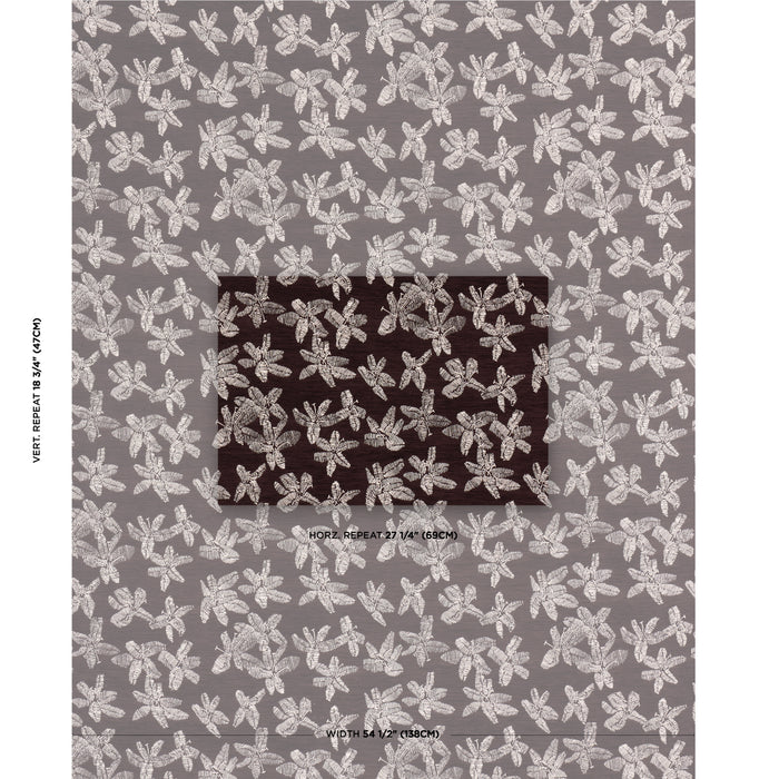 Schumacher Hibiscus Plum Fabric 83811