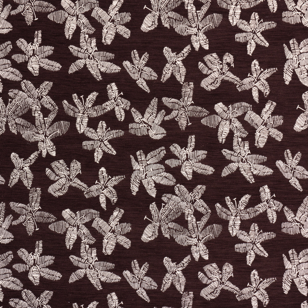 Schumacher Hibiscus Plum Fabric Sample 83811
