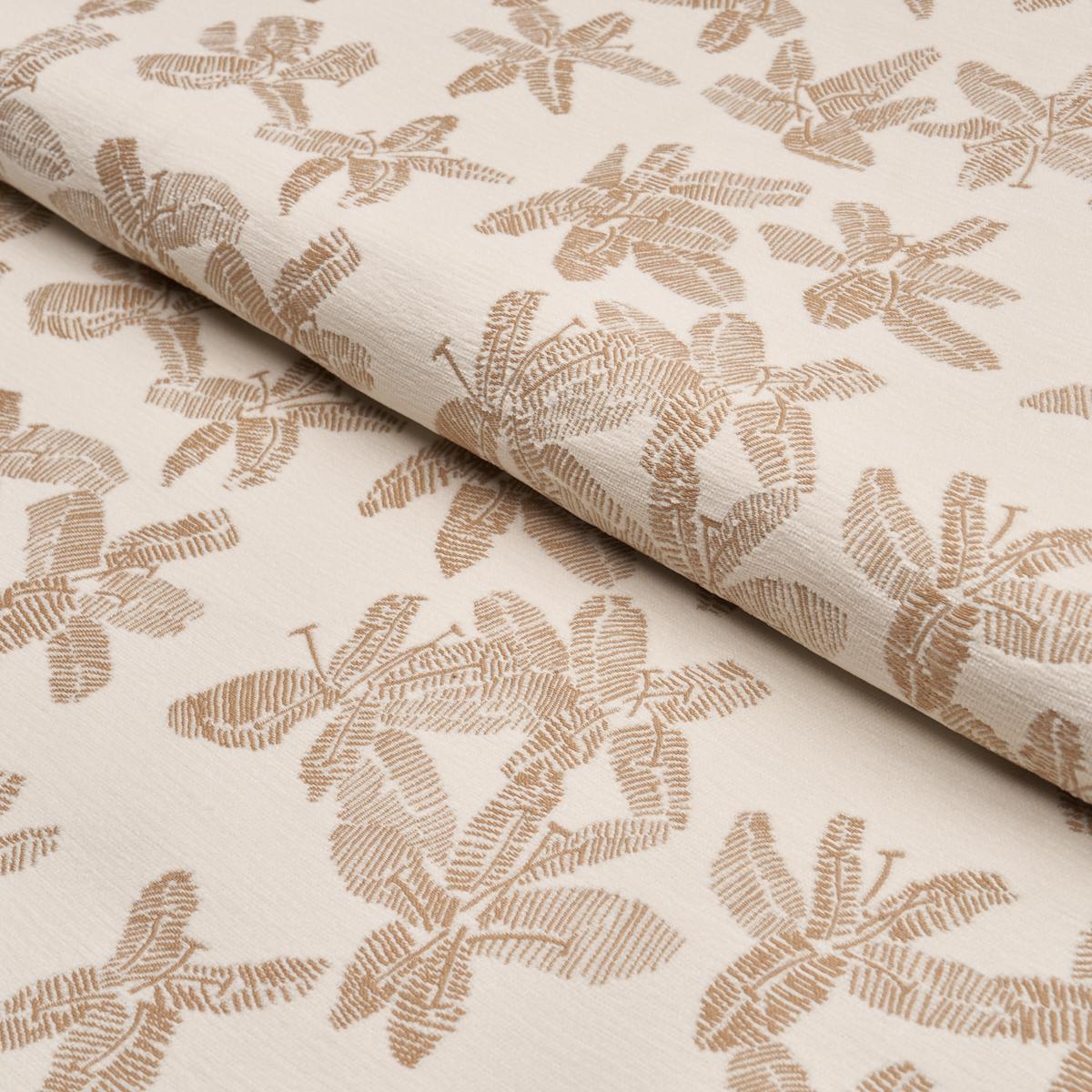 Schumacher Hibiscus Mistral Sand Fabric 83813
