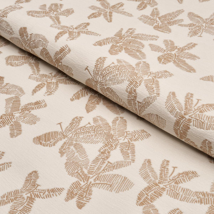Schumacher Hibiscus Mistral Sand Fabric Sample 83813