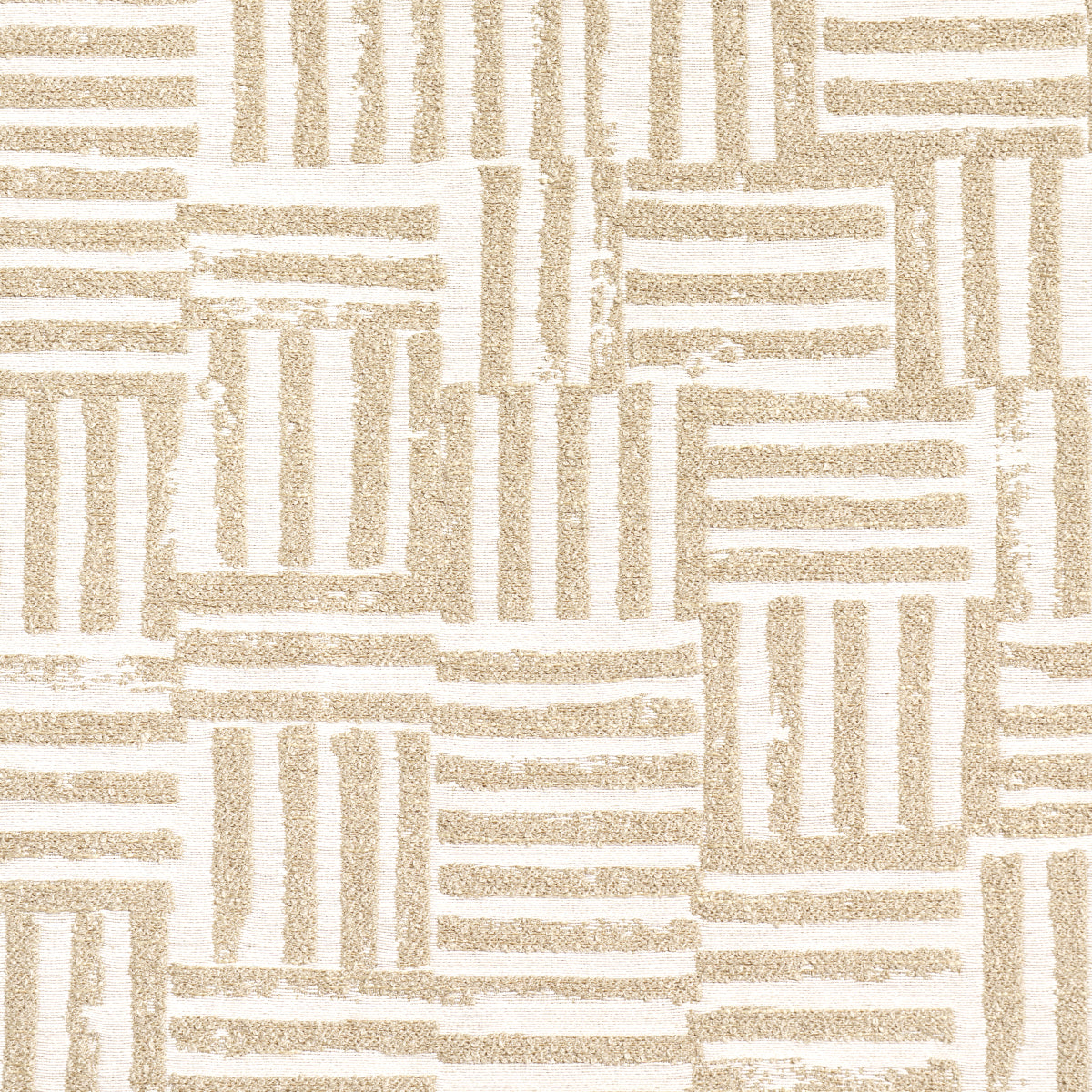 Schumacher Patchwork Sand Fabric Sample 83821