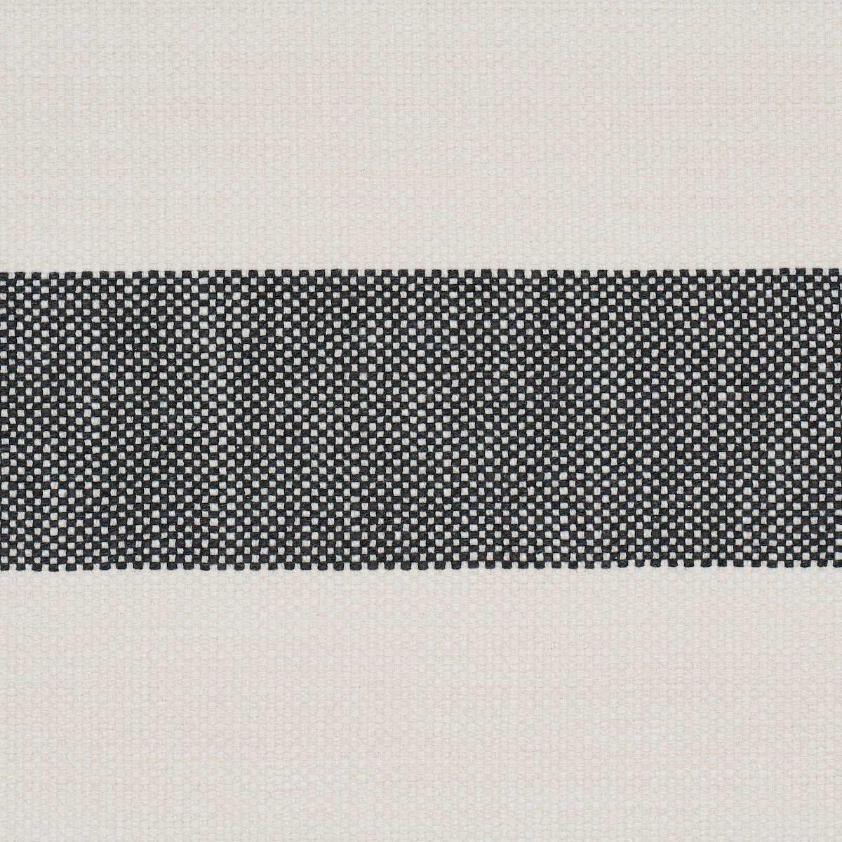 Schumacher Desert Wide Stripe Charcoal Fabric Sample 83832