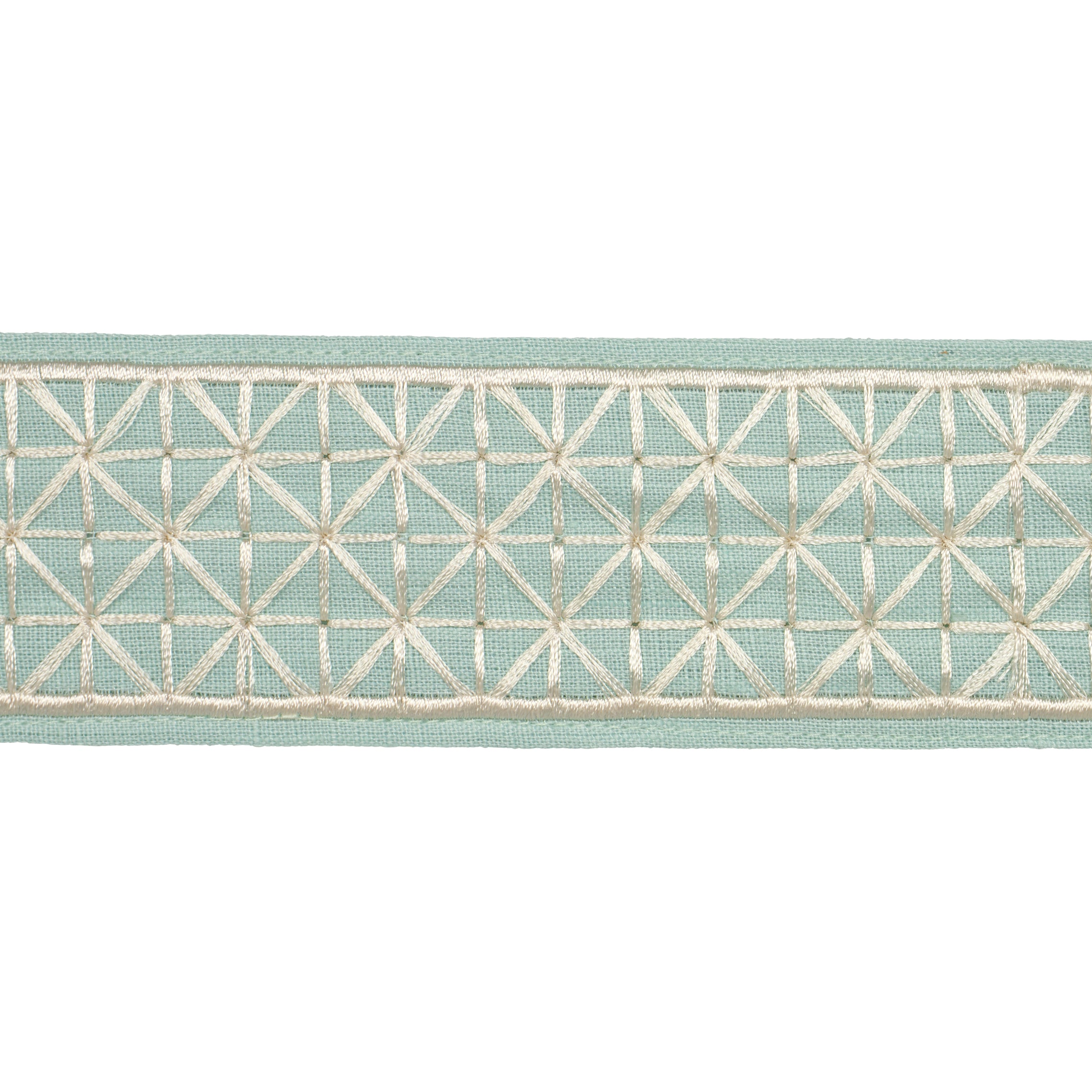 Schumacher Directoire Tape Narrow Teal Trim Sample 83852
