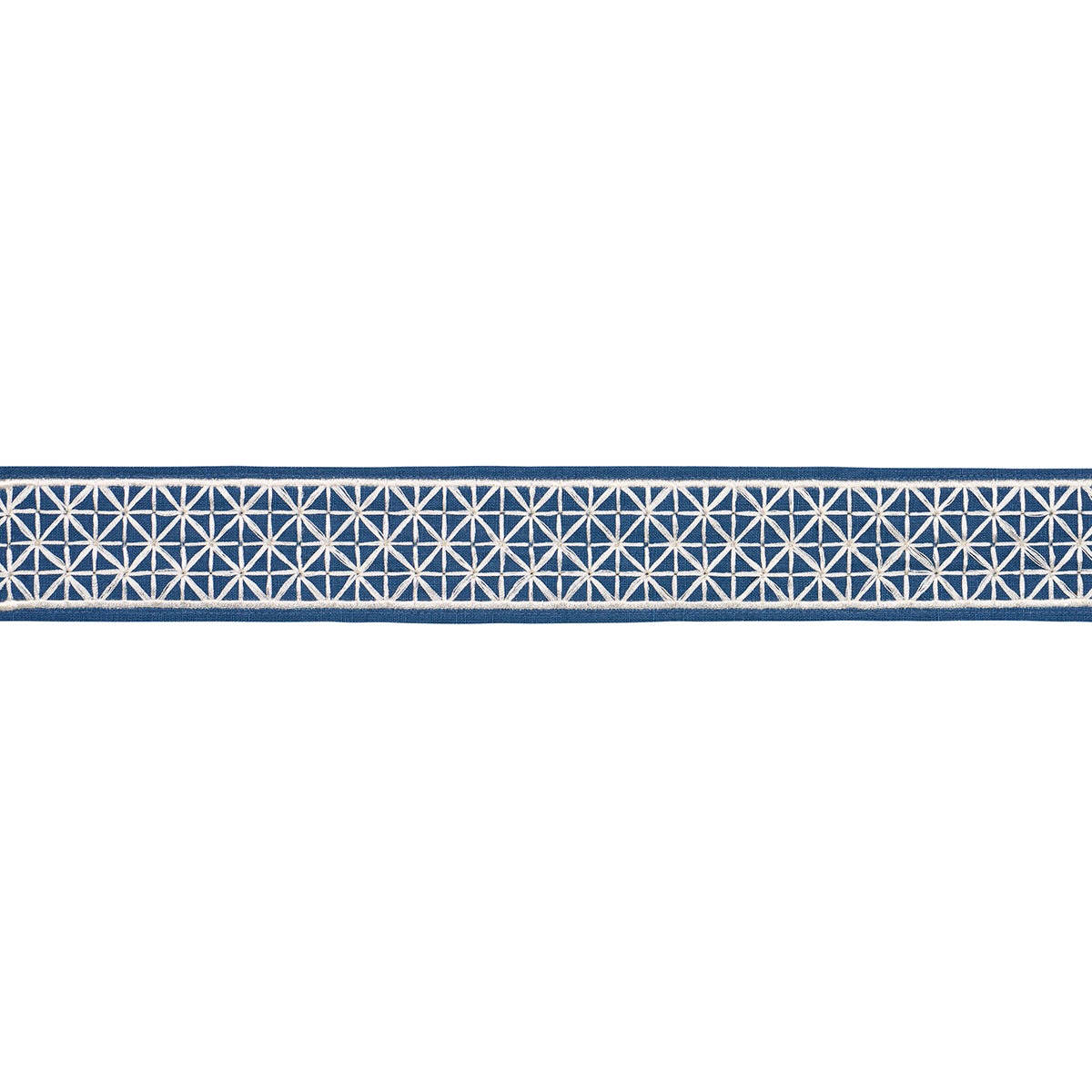 Schumacher Directoire Tape Narrow Bleu Marine Trim Sample 83854