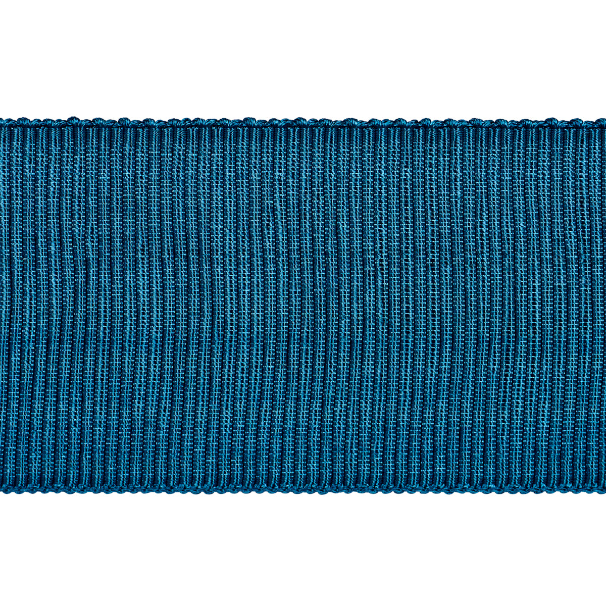 Schumacher Wide Faille Tape Peacock Trim Sample 83874