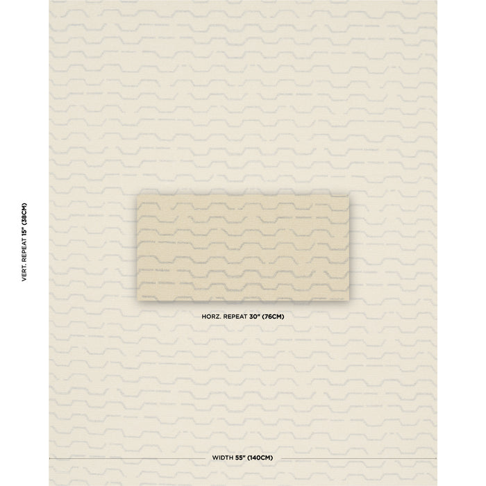 Schumacher Patek Wool Boucle Ivory Fabric Sample 83932