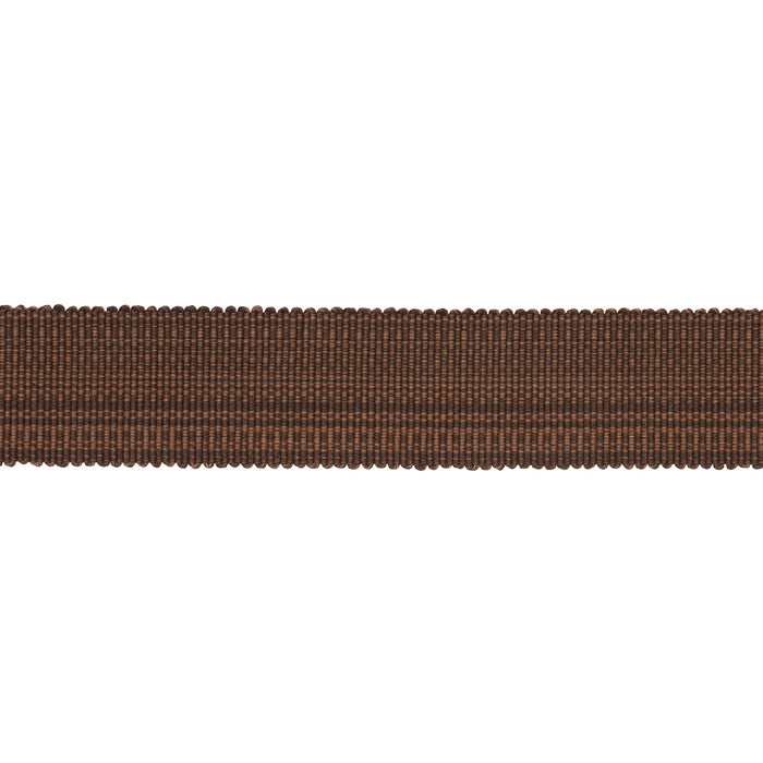 Schumacher Cotton Strie Tape Medium Chestnut Trim Sample 83942