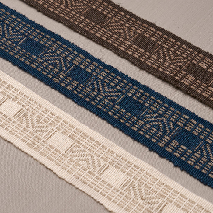 Schumacher Nael Linen Cotton Tape Cedar Brown Trim 83982