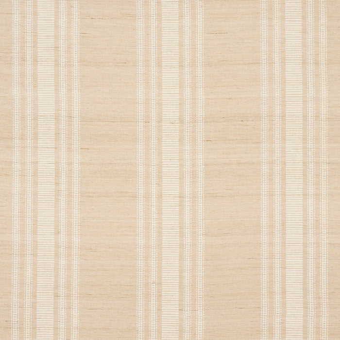 Schumacher Cassia Handwoven Silk Stripe Natural Fabric Sample 83990