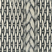 China Seas Newport Rattan Black Gray Wallpaper 8400WP-01OW