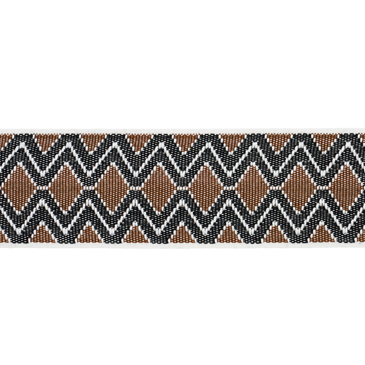 Schumacher Pinula Tape Umber Trim Sample 84102