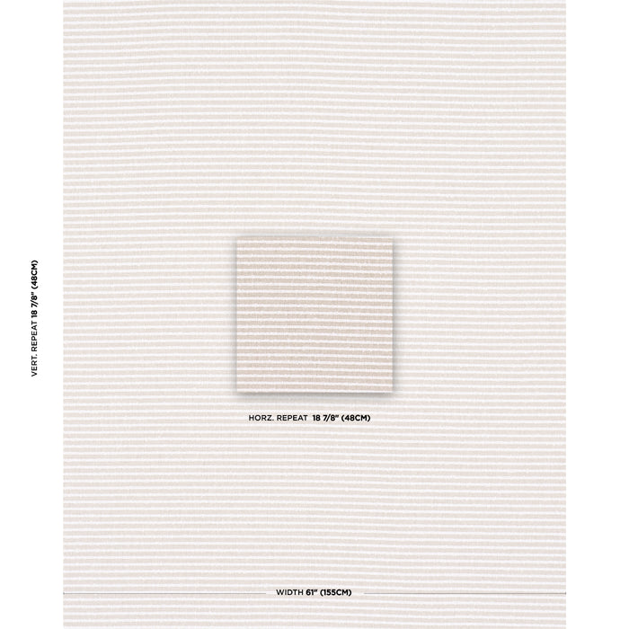 Schumacher Boucle Stripe Indoor/Outdoor Flax Fabric Sample 84261