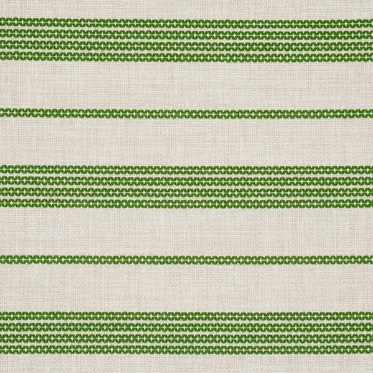 Schumacher Serra Mesa Indoor/Outdoor Stripe Verde Fabric Sample 84272