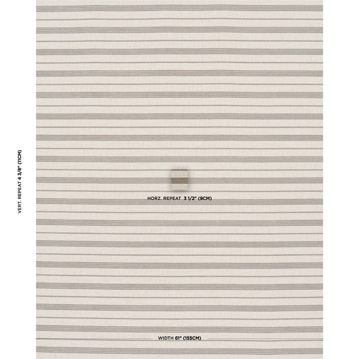 Schumacher Serra Mesa Indoor/Outdoor Stripe Burlap Fabric Sample 84273
