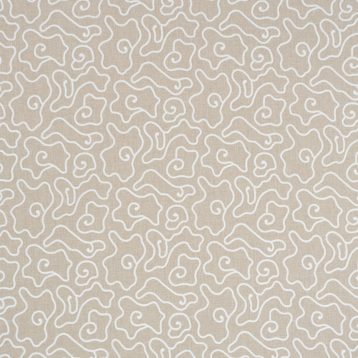 Schumacher Noyo Indoor/Outdoor Embroidery Flax Fabric 84290