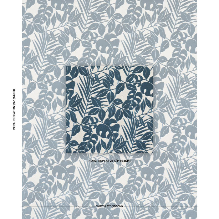 Schumacher Miramar Indoor/Outdoor Velvet Cadet Fabric Sample 84322