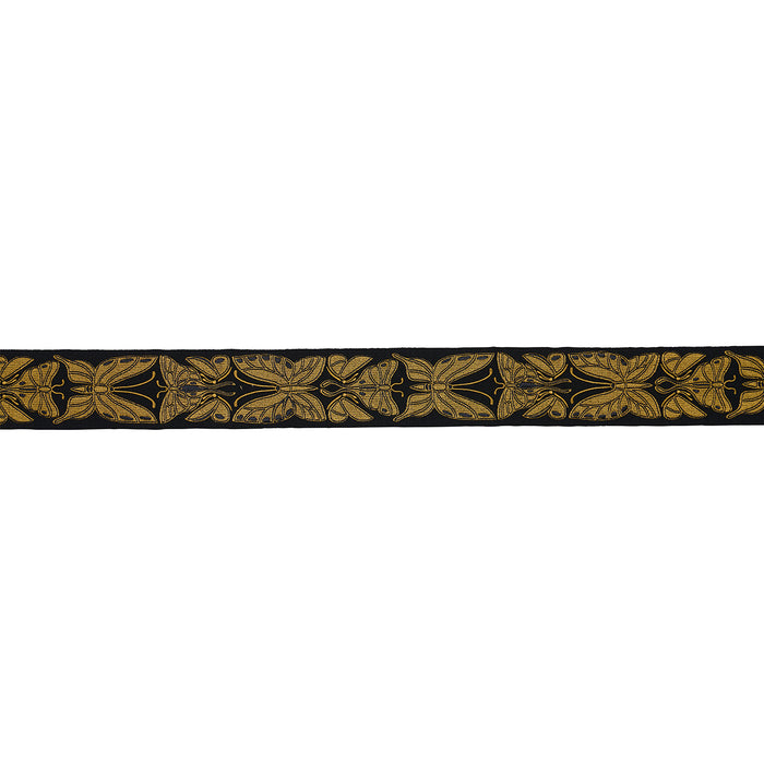 Schumacher Metamorphosis Tape Noir & Gold Trim 84380