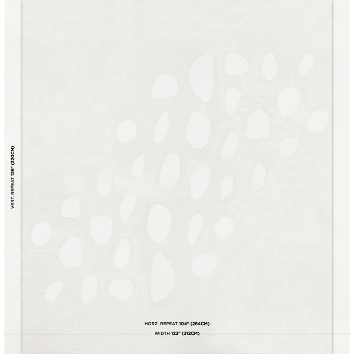 Schumacher Elaine Sheer White Fabric Sample 84421