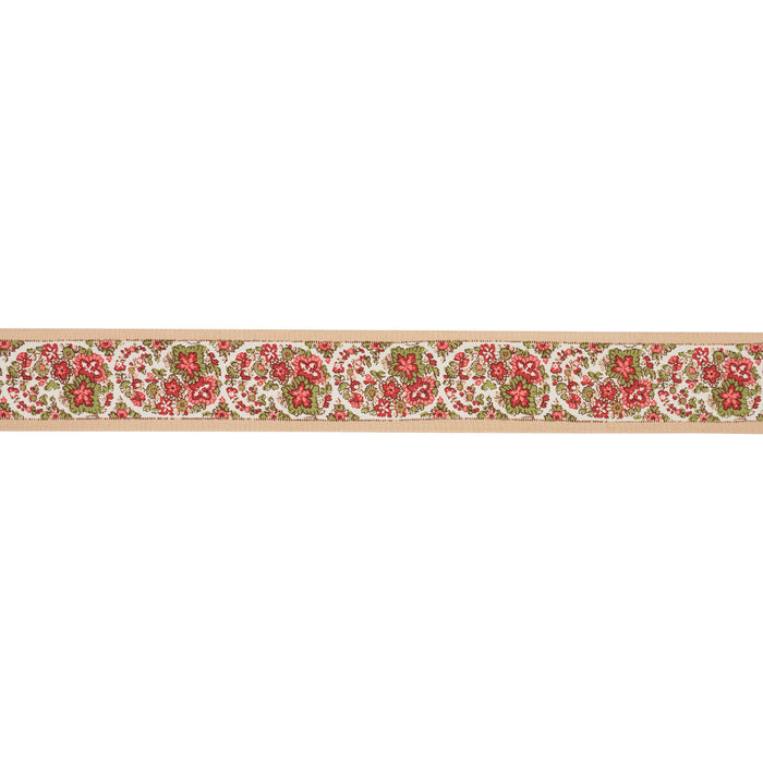 Schumacher Ines Paisley Trim Rose & Cognac Trim 84442
