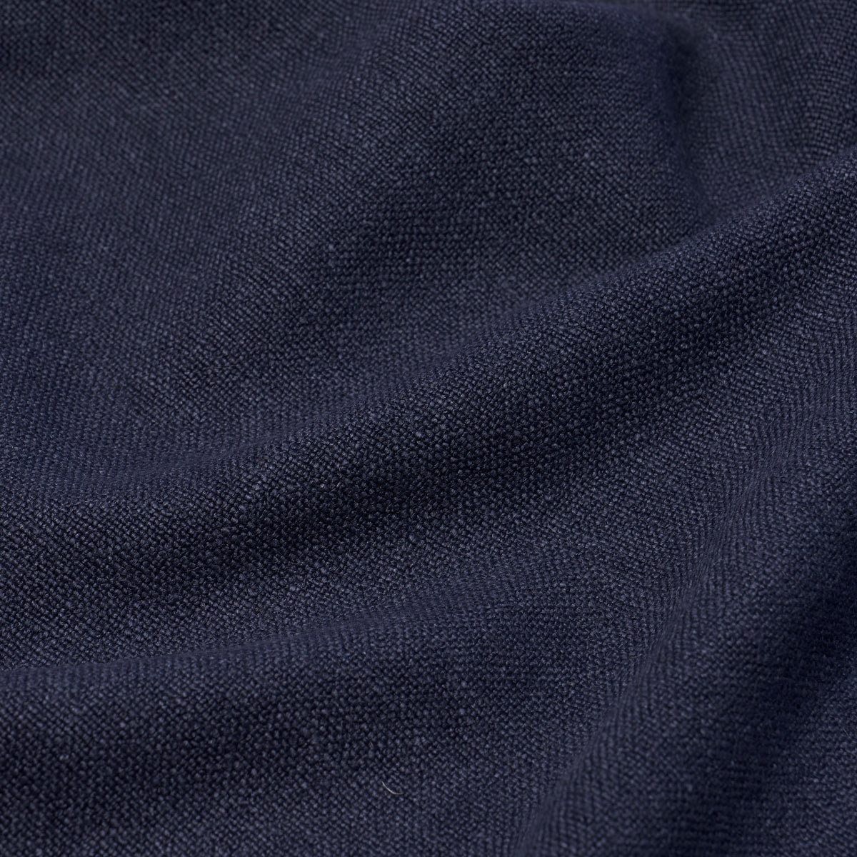 Schumacher Lars Rustic Linen Navy Fabric Sample 84492