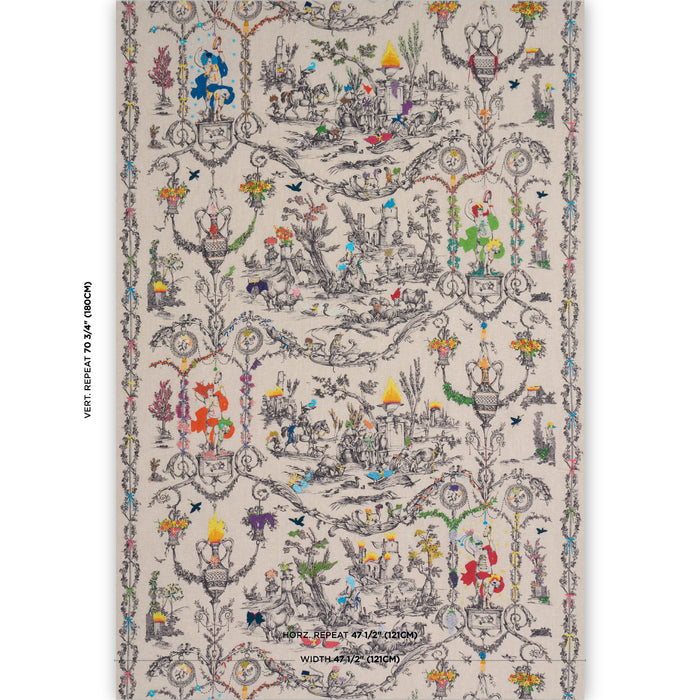Schumacher La Liberte Americaine Toile Multiverse Fabric 84520