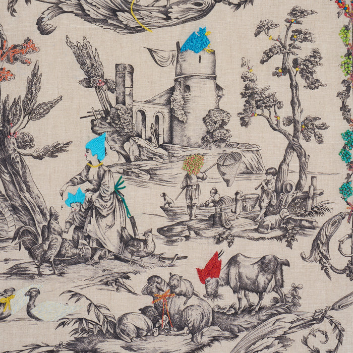 Schumacher La Liberte Americaine Toile Multiverse Fabric 84520