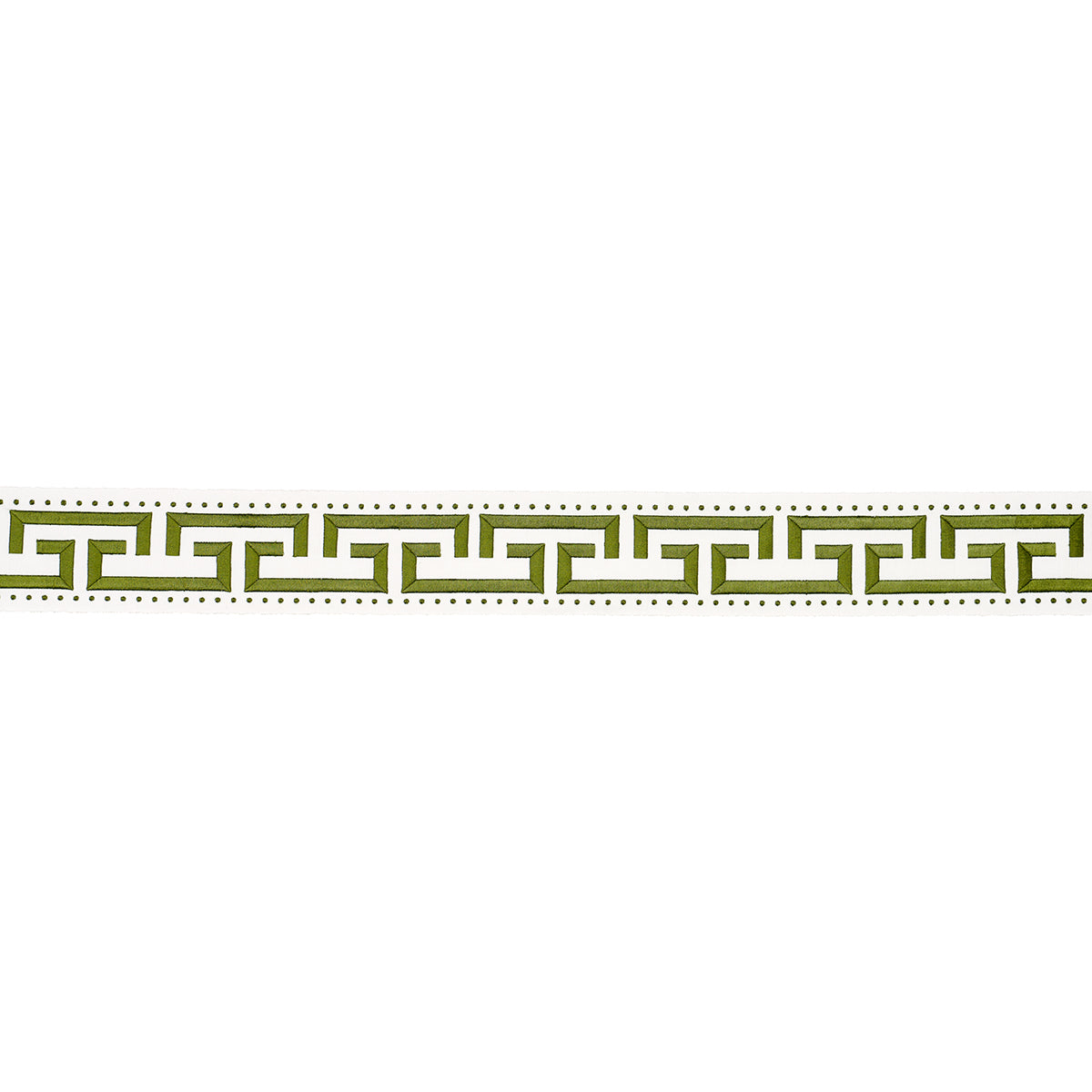 Schumacher Margo Fret Green Trim Sample 84582