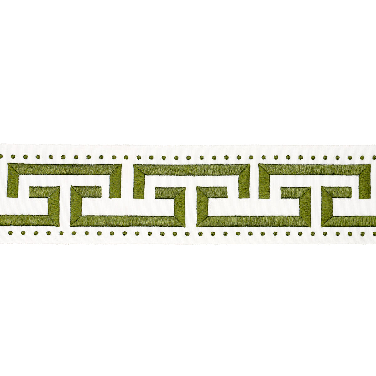 Schumacher Margo Fret Green Trim Sample 84582