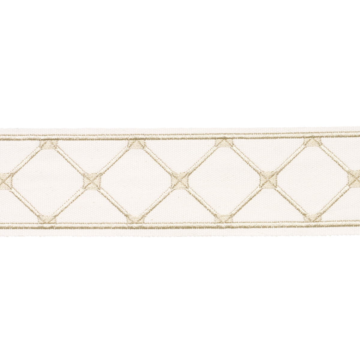 Schumacher Parisian Bamboo Ivory Trim Sample 84603