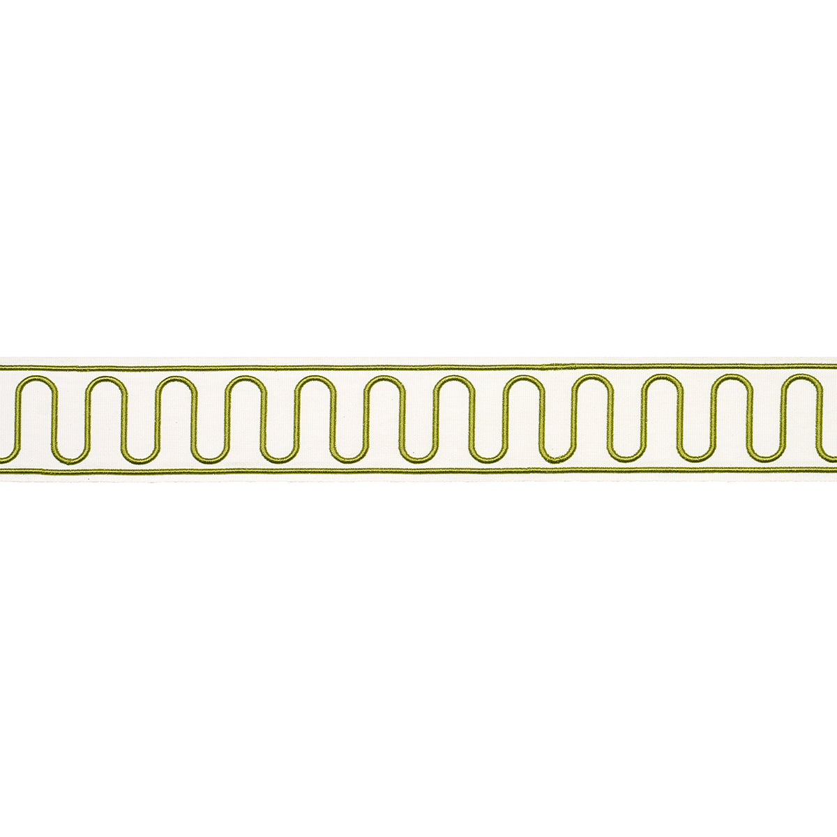 Schumacher Royere Scroll Green Trim 84622