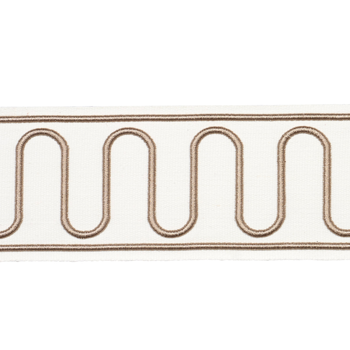 Schumacher Royere Scroll Ivory Trim 84623