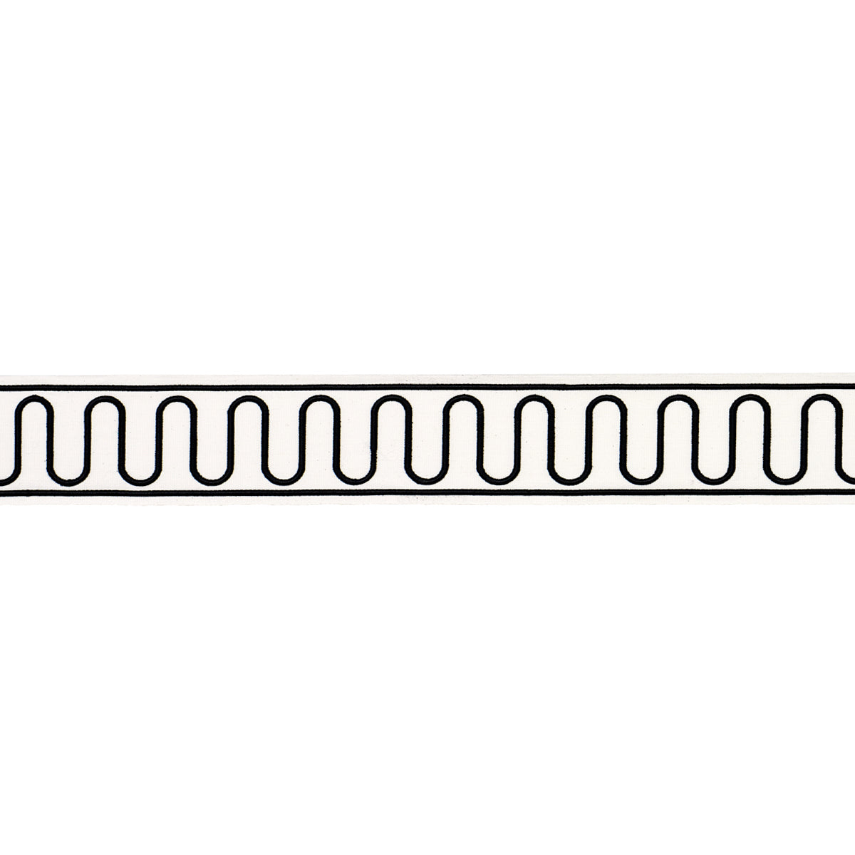 Schumacher Royere Scroll Black Trim Sample 84624